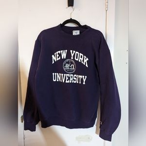 Purple NYU Champion Crewneck